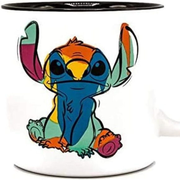 Silver Buffalo Disney Lilo and Stitch Ohana Colorful and Abstract Ceramic Coffee - Picture 2 of 3